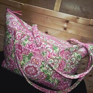 Vera Bradley Pink and Green Floral Tote